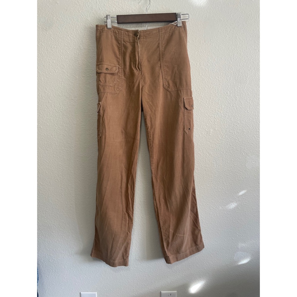VTG Lauren Ralph Lauren Cargo Slim Pants Women 30 Brown EUC  Corduroy Utility